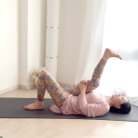 脚のストレッチ