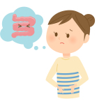 お腹痛い女性