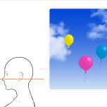 頭は空に向かって浮かんでいる