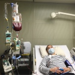 抗がん剤治療、放射線治療、骨髄移植を行い治療は一年以上に及んだ。写真:早川史哉選手提供