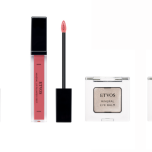 左から：ミネラルリッププランパー　シアー　キャンディベリー、同ディープ　ネクターピンク 各￥3,300（税込）　ミネラルアイバーム　シルバージュエル、同シルキー　ミルクベージュ 各￥2,750（税込）