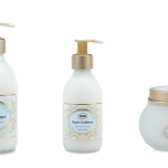 左から：リペアシャンプー 290ml ￥3,740（税込）、リペアコンディショナー 190ml ￥3,740（税込）、リペアマスク 200ml ¥5,500（税込）／すべてSABON 問い合わせ先：S