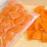 冷凍されたにんじん