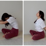 背骨を前後に動かすイメージ