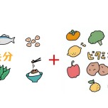 鉄分＋ビタミンCのイラスト