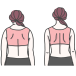巻き肩のイメージ