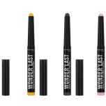 左から：ワンダー ラスト アイシャドウ スティック クリーミーマット アイボリー、ピンク、ネイビー、イエロー 各￥1,540（税込）／リンメル ロンドン　問い合わせ先：コティジャパン：0120-878