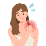 肩コリの女性