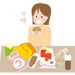 食べ過ぎのイメージ