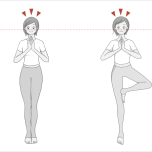 頭の存在を思いながらポーズを行う