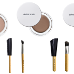 (左から)ハイライティング コンシーラー ¥ 6,490(税込)、 シアー シェーディング ¥ 6,490 (税込)、マルチユースフェイスカラー 02 ¥ 5,500 (税込、)ハイライトブラシ007