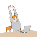 デスクワーク中