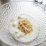 オートミールのせた