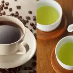 ブラックコーヒーと緑茶