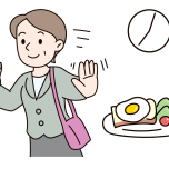 朝食を食べないイラスト