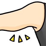 二の腕のイラスト