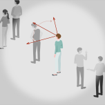 周囲を見回して視野を広げる