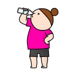 一気に飲む写真