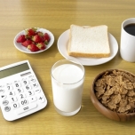 食パンとグラノーラと電卓