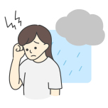 梅雨のだるさイラスト