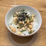 鶏ささみ塩昆布丼
