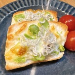 枝豆トースト写真