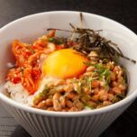 卵かけキムチ納豆