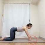 両手を肩より前の床に下した四つ這いの体勢