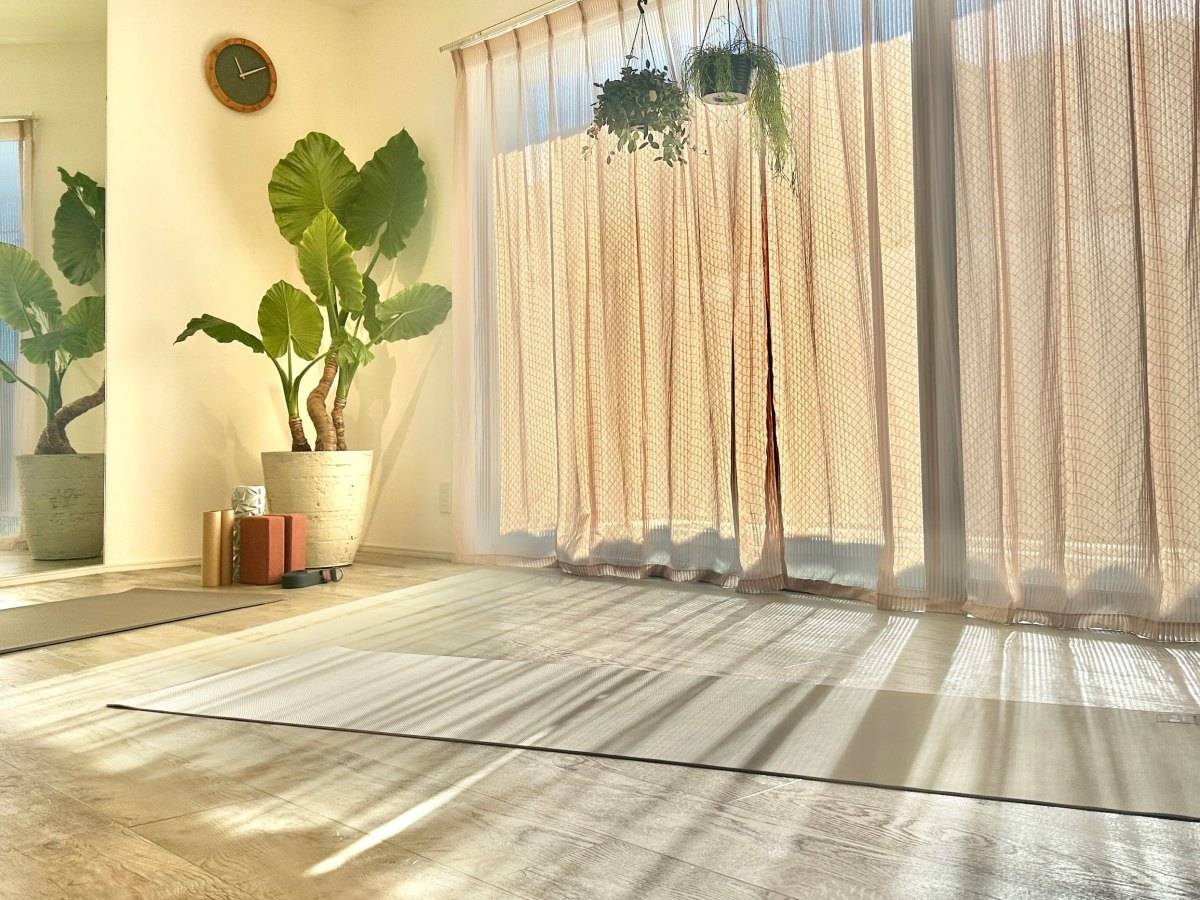 ヨガスタジオの写真　最大4名まで入れます